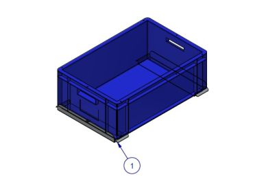 Halterung Lagerbox 400x300 längs oder 600x400 quer