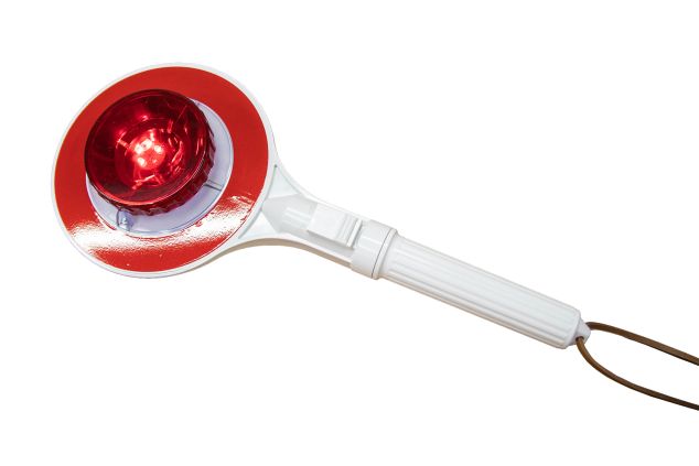 Winkerkelle zweiseitig beleuchtet rot/grün LED