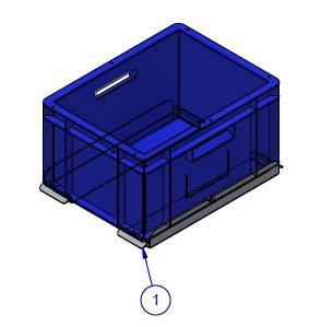 Halterung Lagerbox 400x300 längs oder 600x400 quer
